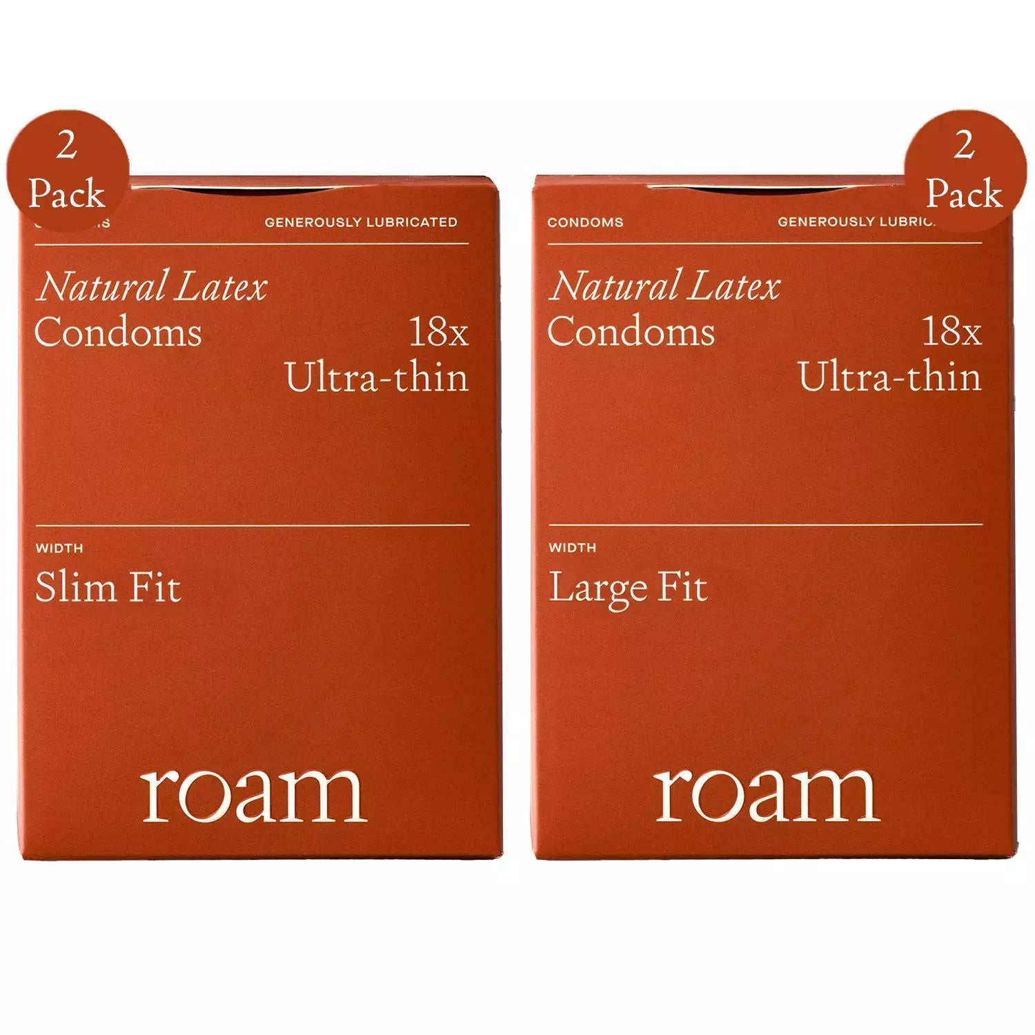 36 x Natural Latex - Ultra Thin - Slim/Large (18x2 pk)