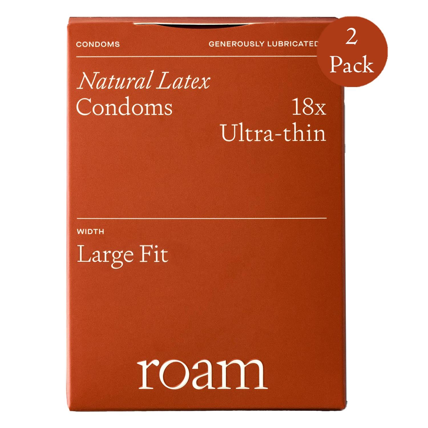 36 x Natural Latex - Ultra Thin - Slim/Large (18x2 pk)