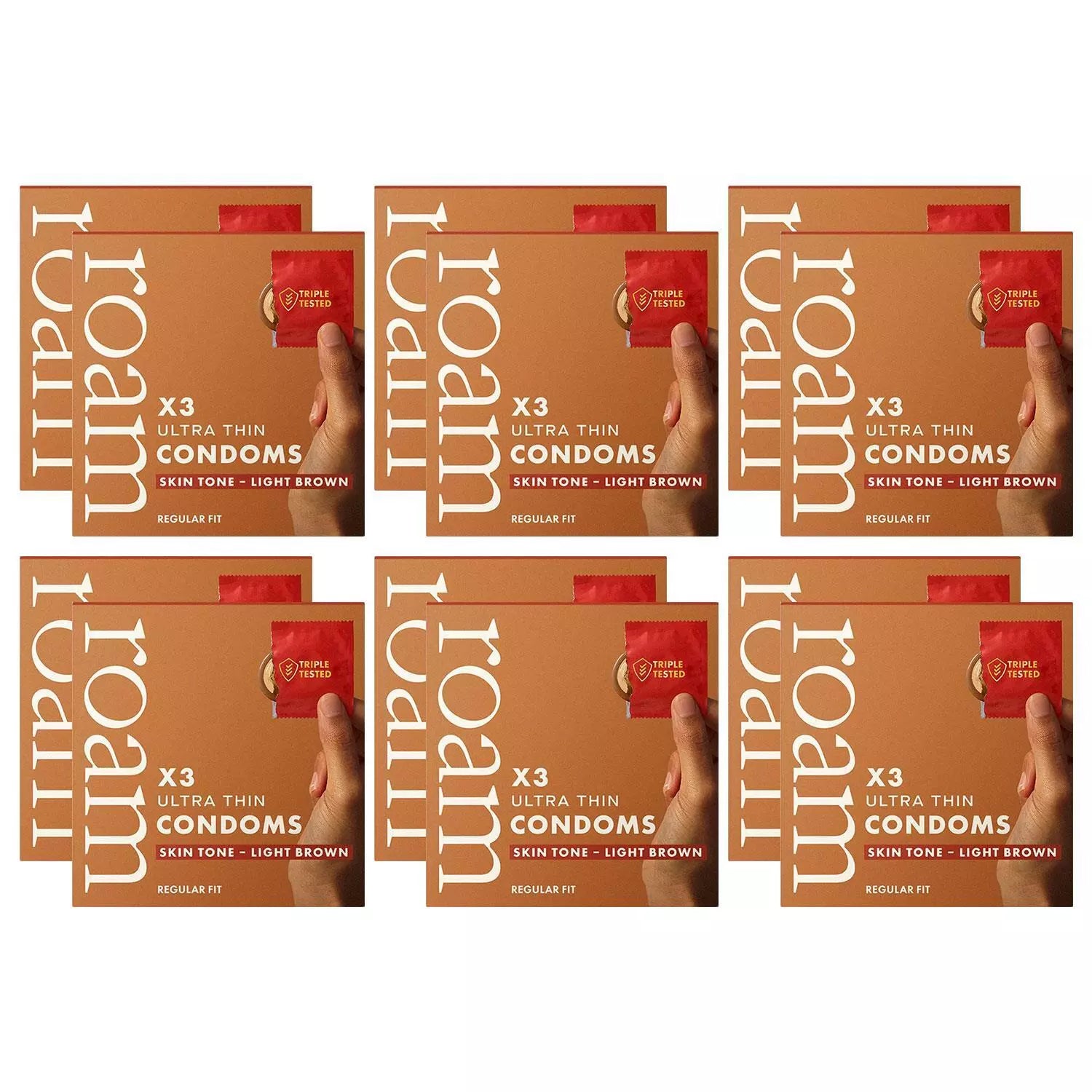 36 x Light Brown - Ultra Thin - Regular Fit