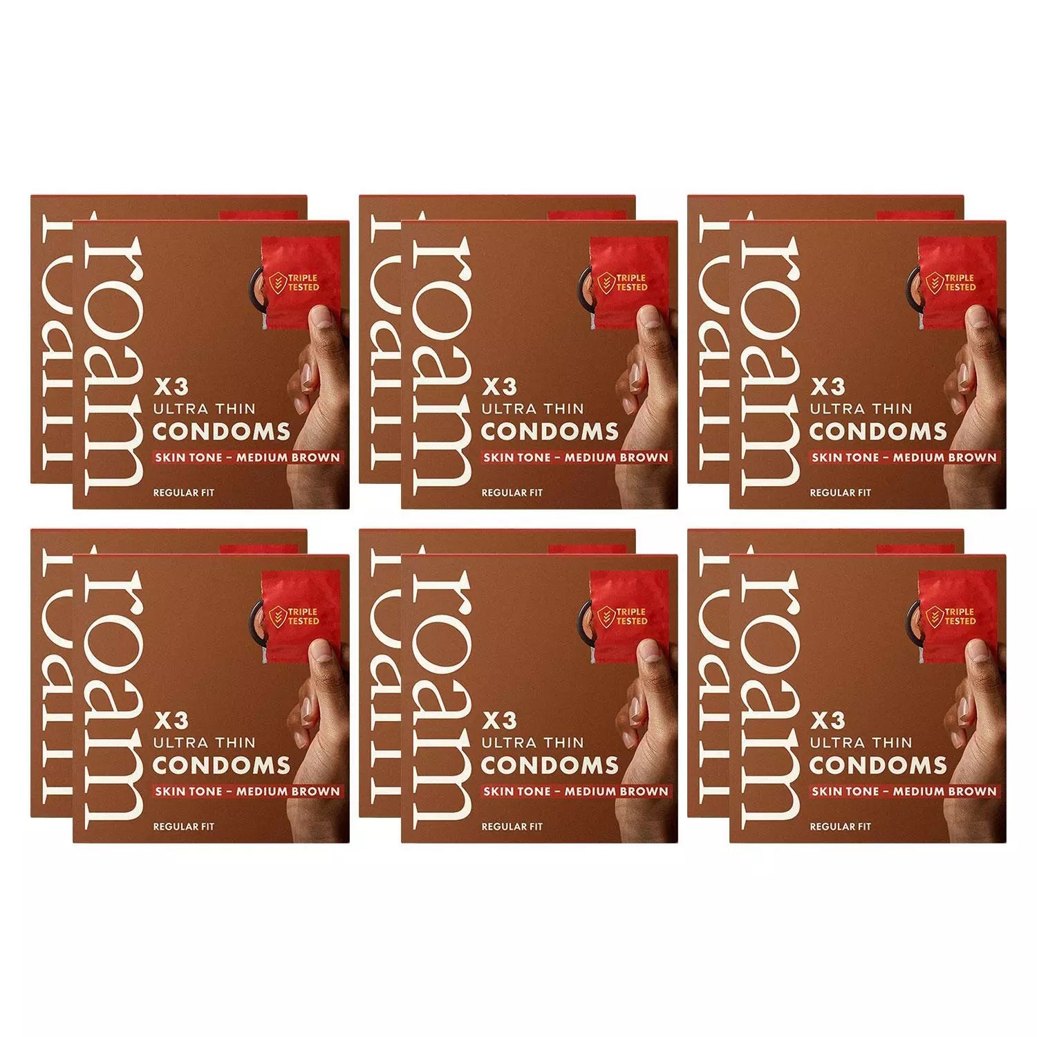 36 x Medium Brown - Ultra Thin - Regular Fit