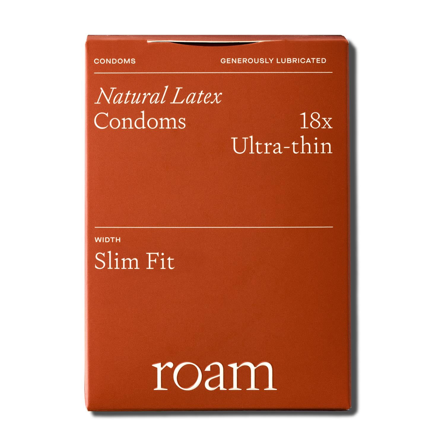 18 Pack - Roam Ultra-Thin Condoms for Safer Sex & Contraception - Large Fit
