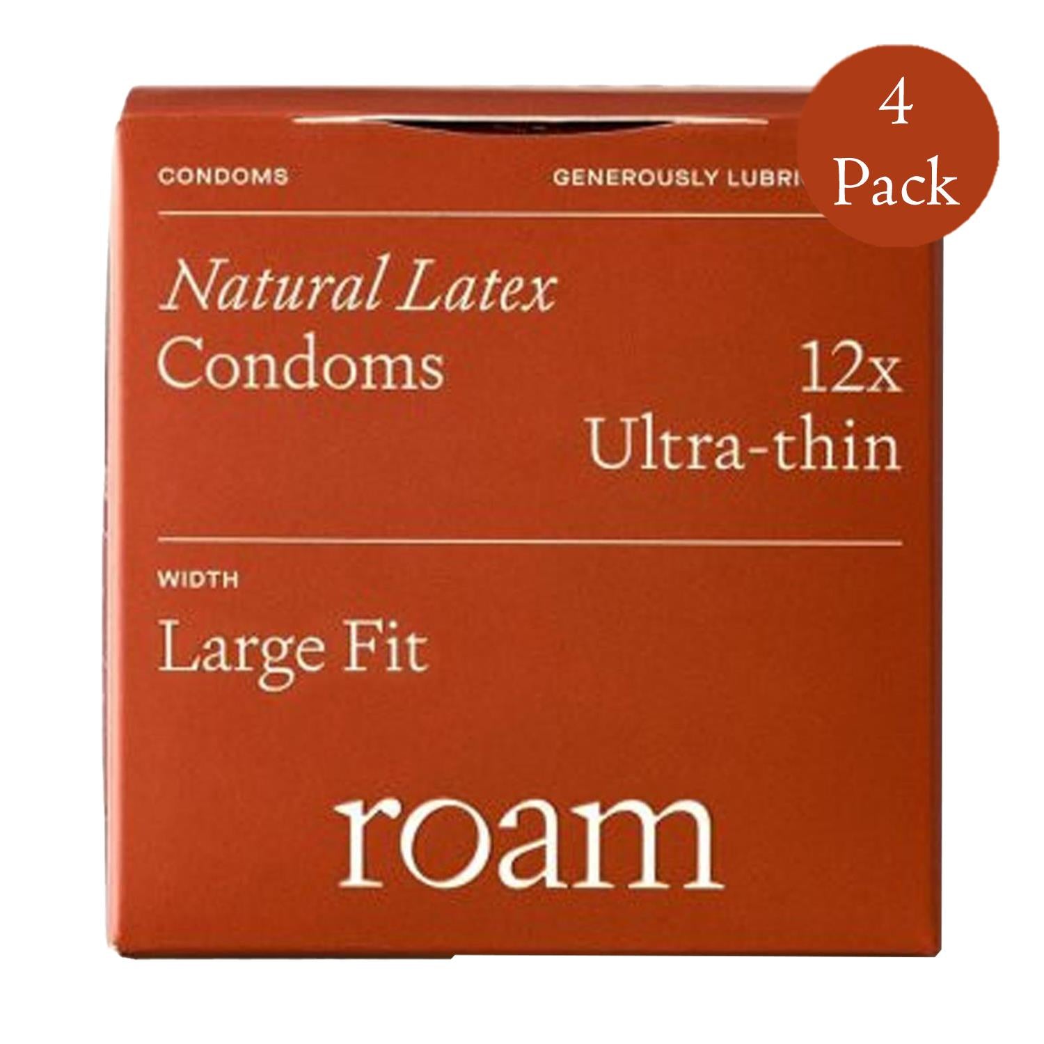 48 x Natural Latex - Ultra Thin - Slim/Regular/Large (12x4 pk)
